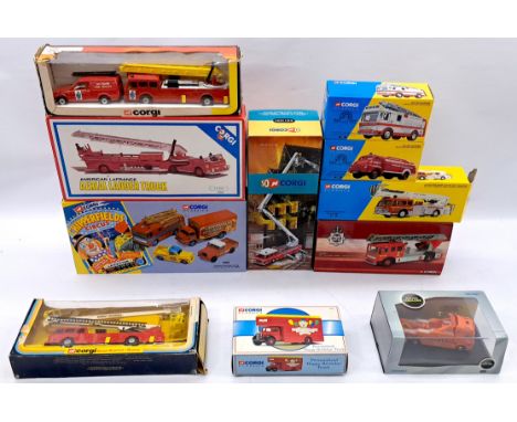Corgi &amp; Oxford Diecast Boxed Commercial Vehicle Group, comprising of Fire Services, circus and similar, to include Corgi 