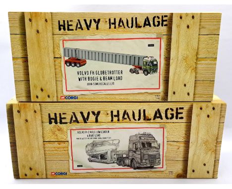 Corgi Boxed 1:50 Scale Heavy Haulage Pair, to include CC12413 Volvo FH 2 Axle Low Loader &amp; Boat Load "Van De Wetering Int