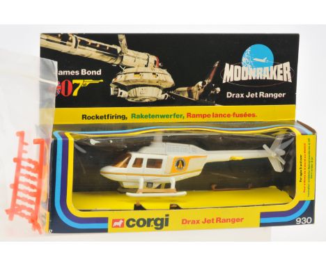 Corgi 930 James Bond 007 Drax Jet Ranger Helicopter "Moonraker", white, yellow blade, white rotor blade (harder variation to 