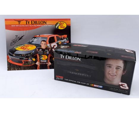 Action Racing Collectibles/ Lionel Racing RCCA Nascar 1:24 Scale 2014 Chevrolet Camaro Ty Dillon #3 Bass Pro Shops, signed on