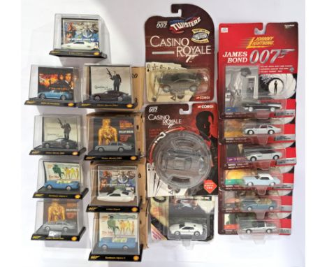 Johnny Lightning, Corgi &amp; Similar James Bond 007 Related Vehicle Group, to include Johnny Lightning Dr. No '57 Chevy Bel-