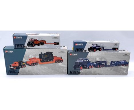 Corgi Boxed 1:50 Scale Heavy Haulage Group, to include 31007 Diamond T Ballast with Girder &amp; Locomotive Load "Annis &amp;