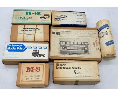 Motorway Model Kits, Mi-Kits, Bec-Kits &amp; Similar White Metal Model Kits, to include Motorway Models M.8 ERF 'B' Series Tr