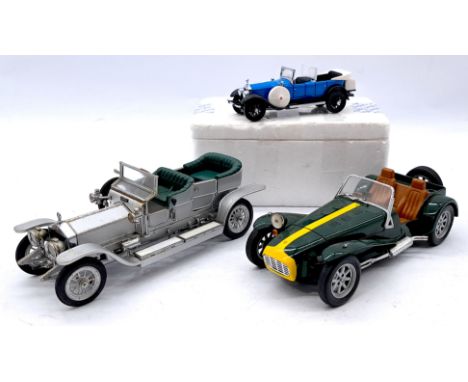 Franklin Mint, Anson Mixed Scale Car Group, to include Franklin Mint 1:24 scale 1907 Rolls-Roycce Silver Ghost, 1:43 scale 19