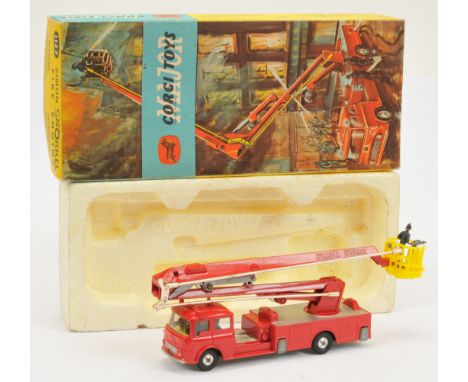 Corgi Toys Major 1127 Bedford Simon Snorkel Fire Engine - red body, silver trim and platforms, yellow interior and basket wit