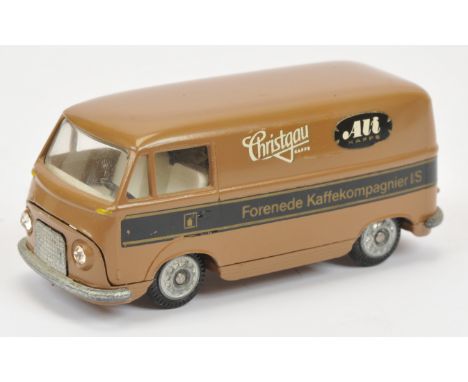 Tekno 415 Ford Taunus Transit (Type 2) Van "Christgau Kaffe" "Ali Kaffe", light brown, condition appears to be Good Plus to E