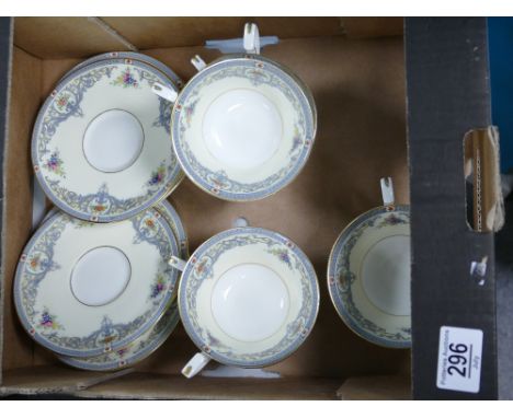 A collection of Royal Worcester Duchess design cups and saucers (12)