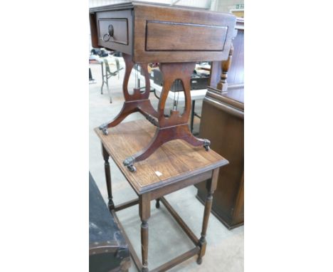 Reproduction Mahogany small sofa table: together with oak similar item(2)