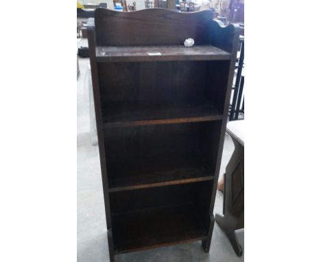 Modern oak book shelf: height 104cm width 46cm