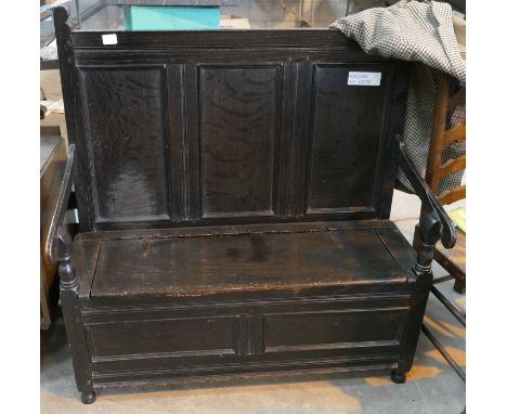 Oak Reproduction Monks Bench:
