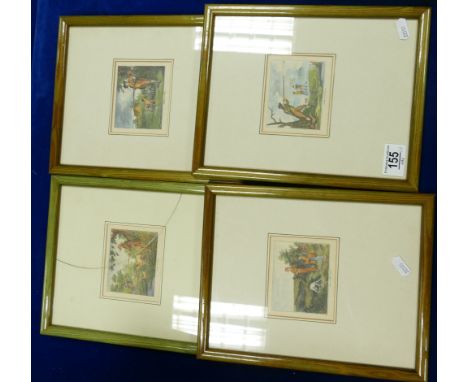 A set of 18th century theme hunting prints in frames. (4)
