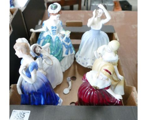 A collection of Ceramic Lady figures: to include : Second Royal Doulton Linda, Sheila etc 