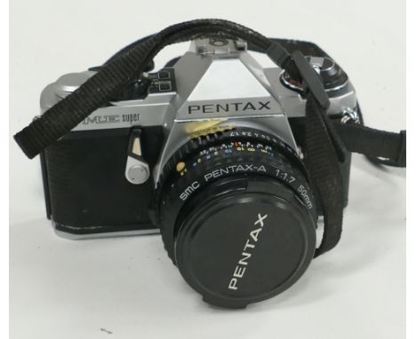 Pentax ME Super 35mm Film Camera: 50mm lens fitted