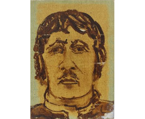 Jack JonesHead and shoulders portrait of a rugby player, possibly Jeff SquireOil on board17.7 x 12.6cmUnframed***Artist resal