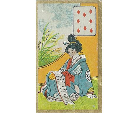 MURAI BROS., Japanese Playing Cards, eight of diamonds, slight scuffing to edges, G