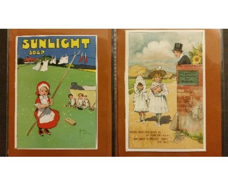 TRADE, advert inserts for Sunlight Soap, inc. compass, Open the Door, organ, easel, Lawson Wood etc., VG, 10