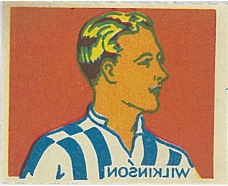 FOOTBALL, early transfers, Wilkinson (Sheffield Wednesday), 1932/3, 38 x 32mm, serrated to top & bottom edges, EX