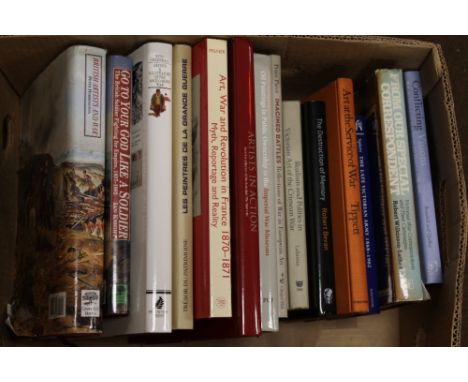 A BOX OF BOOKS RELATING TO WARTIME ART to include John Bonehill & Geoff Quilley - 'Conflicting Visions' and Glenn R. Wilkinso