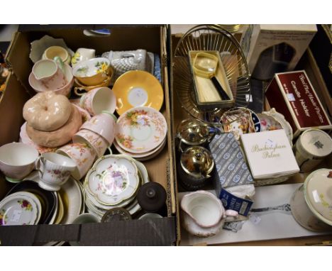 Household Sundries - Royal Crown Derby Posies trinket dishes, etc; others, Old Avesbury, etc; an Old Royal part tea set; a Sy