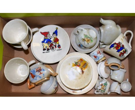 A collection of children's/dolls house teaware; Noddy and Big Ears cups and saucers