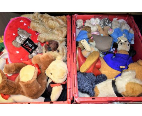 Stuffed Toys - Chad Valley and others, assorted colours including Paddington, etc, rabbits, dogs and other animals, quantity