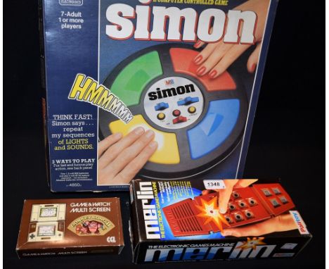 Vintage Games - Simon electronic game; others Merlin and Donkey Kong, all boxed (3) 