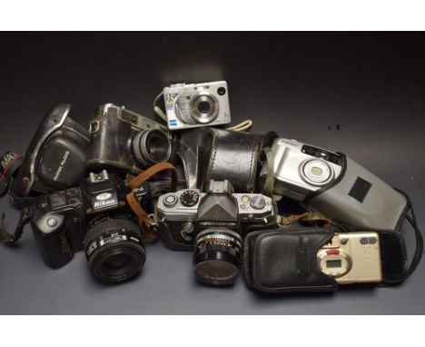 Cameras - a Nikon F-401; 35mm camera; others (6)
