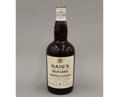 A single bottle of Haig Gold Label 70% Proof Scotch Whisky