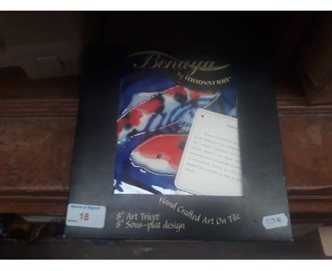 A Benaya by Patricia Bell hand crafted art tile 