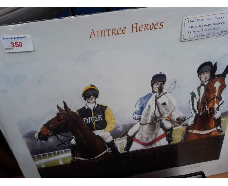 A Grand National Heroes limited edition signed print 