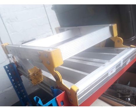 An aluminum folding step stool 