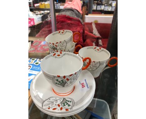 A set of 4 Shelley cups and saucers - R.N.795072 
