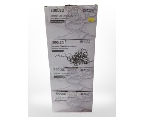 Four packs of Yasenn LED string light holiday decorations.