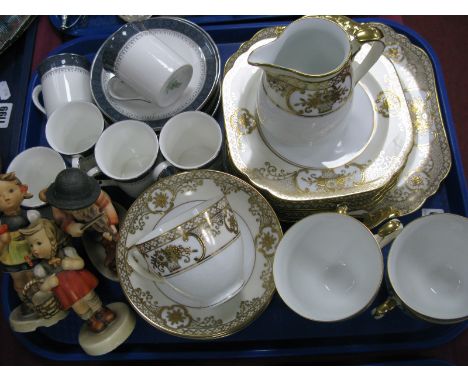 A Royal Doulton 'Sherbrooke' Coffee Service, a Noritake part tea service (No. 44318) and three Goebel models 'Boy with Violin