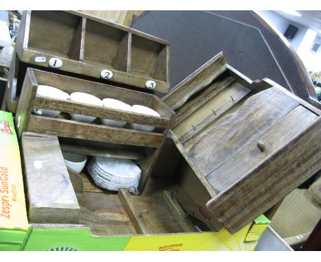 Nine Section Spice Rack, letter rack, towel rail and cup and saucer holder. One Box