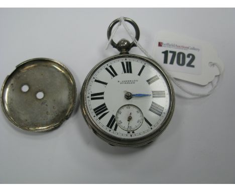 E Sherratt Burslem; A Hallmarked Silver Case Openface Pocketwatch, the signed dial with bold black Roman numerals (lacking ha