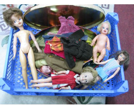A Skipper Doll, Sindy Doll, Penny Brite Doll, a Baby Cheerful Tearful Doll, some original Sindy, Patch and Skipper clothing, 