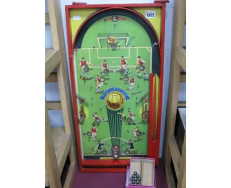 A Mid XX Century Bagatelle, by Chad Valley, with a football theme, balls included.