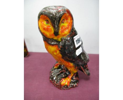 An Anita Harris Owl Figure, gold signed, 18.5cm high.