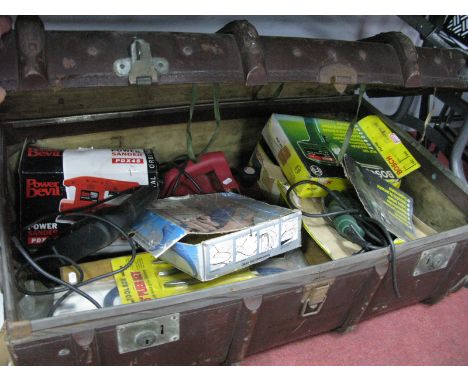 Sander, Hammer Drill, Soldering gun, glue gun, other tools in case (untested: sold for part only).