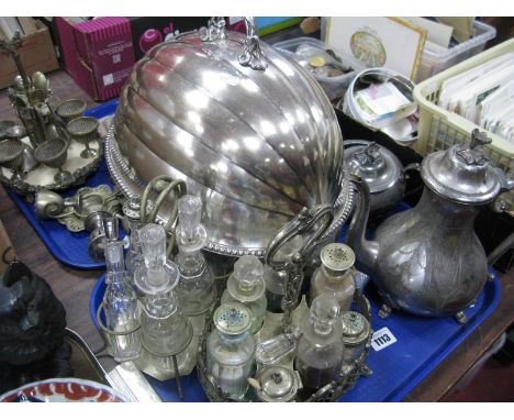 Loveridge &amp; Shoolbred Melon Meat Dome, XIX Century tea ware, egg cruet stands, openwork/pierced light shades, condiment s
