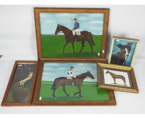A collection of paintings and prints, varying image sizes.