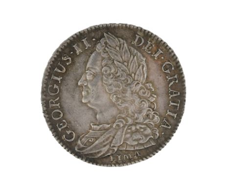George II half crown Lima 1745, edge with lettering
