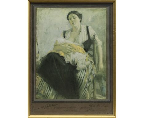 ROBERT GEMMELL HUTCHISON RSA RBA ROI RSW (SCOTTISH 1855-1936), BERCEUSE (LULLABY) a print certificate from Le Société des Art