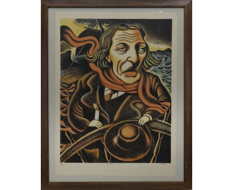* DAVID OUDNEY, MCGONAGALL print on paper, signed, titled and numbered 23/44 67cm x 52cm Mounted, framed and under glass. Lab