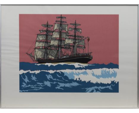 IVAN POLEY, THE RAM; HMS VICTORY; and THE CLIPPER CUTTY SARK woodcut print on paper, all titled, signed and numbered the larg