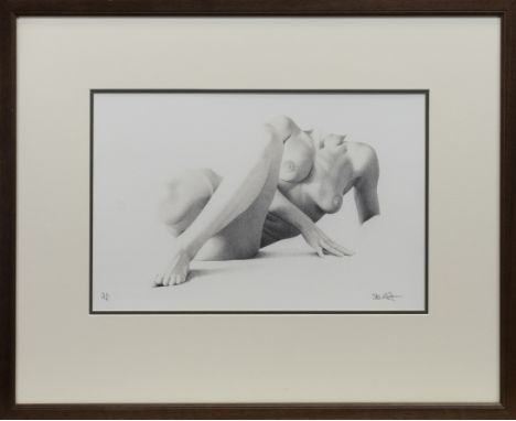 * LEE STEWART (b. 1972), NUDE STUDY print on paper, signed and numbered artist's proof 27cm x 41cm Mounted, framed and under 