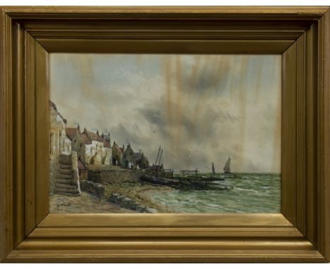 C M WILLIAMS (WIFE OF JOHN HAMILTON GLASS) FRESH BREEZE, CELLARDYKE watercolour on paper, signed, further titled verso 35cm x