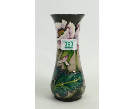 Moorcroft Oriental poppy vase : signed by designer Phillip Gibson 2003. Height 20.5cm. Boxed 