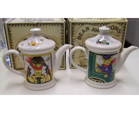 Two boxed Wade 'Bear Ambition' teapots: 